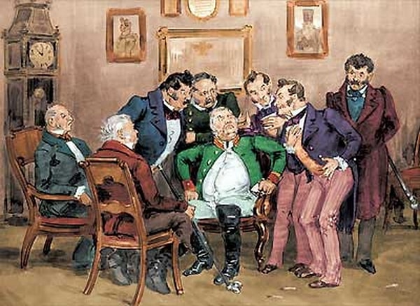 6. Что, по словам Городничего из комедии "Ревизор", сделала сама с собой унтер-офицерская вдова?