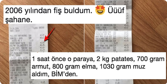 Evde 2006 Yılına Ait Market Fişini Bulan Adamın Yayınladığı Fiyatları Görünce 'Vay Bana Vaylar Bana' Diyeceksiniz