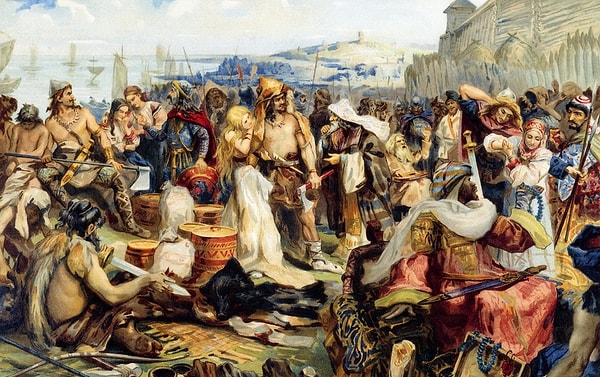 14. Кому восточнославянские племена платили дань?