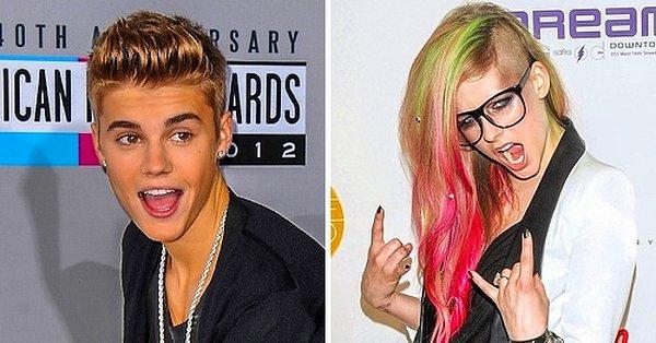 1. Justin Bieber ve Avril Lavigne