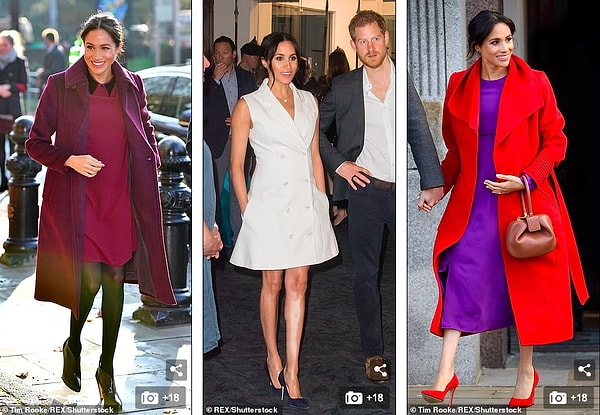 Модный обозреватель Dinah van Tulleken оценивает стоимость каждого платья, туфель и аксессуаров, которые носила Меган, будучи беременной.