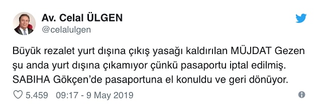 Sanatçının avukatı Celal Ülgen, sosyal medya hesabından şu açıklamayı yaptı 👇