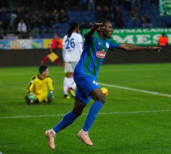 76. dakikada Aminu'nun golüyle 10 kişi mücadele eden Rizespor öne geçti.
