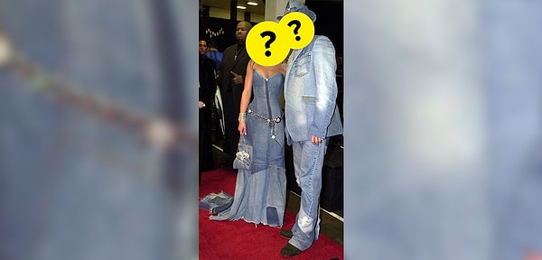 2. Какая пара пришла на вручение музыкальной премии в 2001 году в парных джинсовых костюмах?