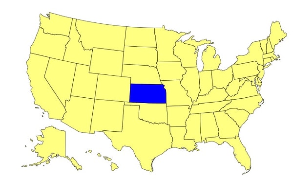 9. С самом центре Америки расположен штат...