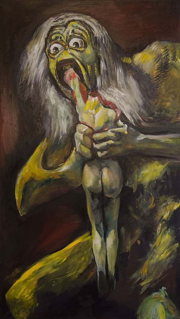 7. Столовая Пепе (по мотивам картины «Сатурн, пожирающий своего сына» Франсиско Гойи).