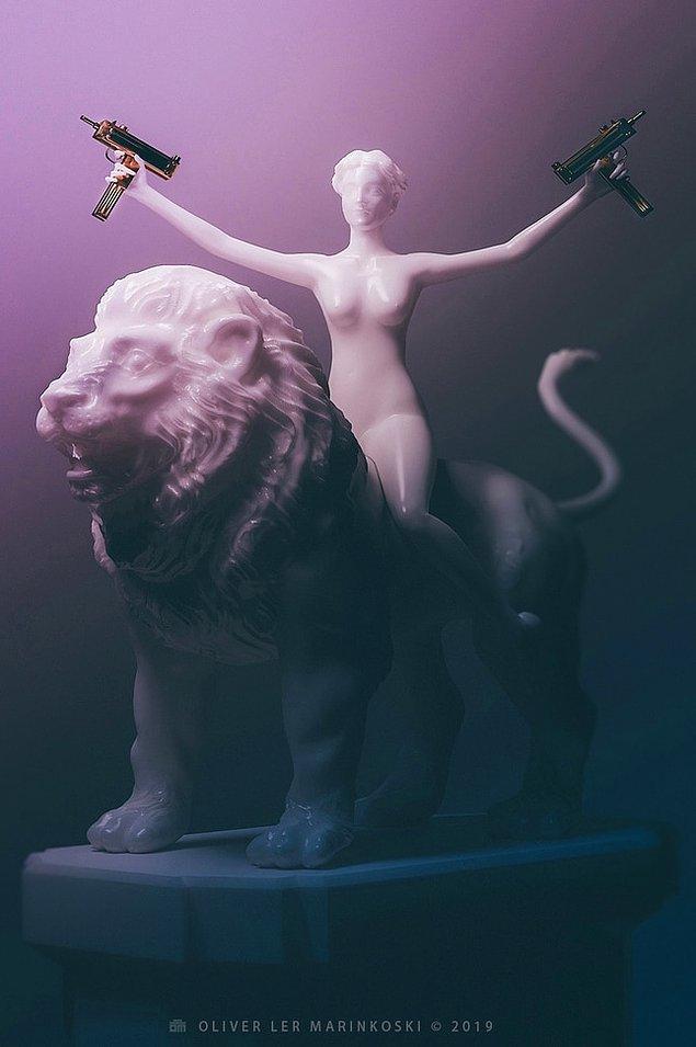 Древний мир+ современность: Скульптор создал образы мифологических героев с современной атрибутикой