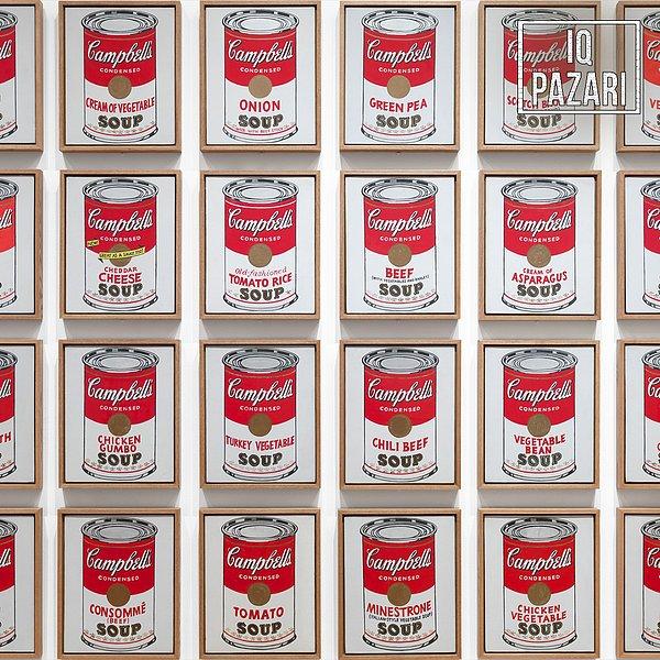 13. Andy Warhol, sanatın modern yönünü tayin eden sanatçı... Campbell'in Çorba Konserveleri eserini daha önce görmüş müydünüz?