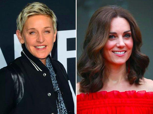 2. Ellen DeGeneres ve Kate Middleton uzaktan akrabalar.