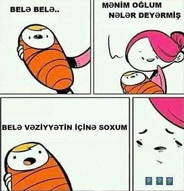 Azerbaycanlı kardeşlerimiz de mizah konusunda geri kalmaz, takip ettiğimiz hesap çoktur keza onlar da bizi çok takip ederler 😁