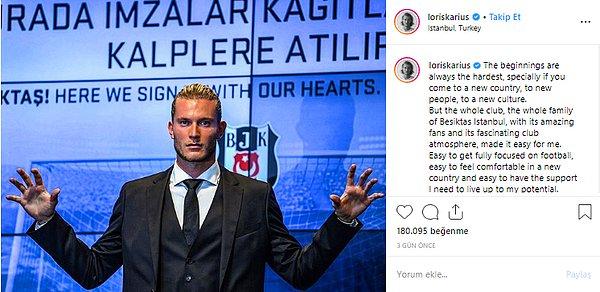 Instagram hesabından yaptığı açıklamada Beşiktaş'ta kalmaktan memnun olacağını söyledi.
