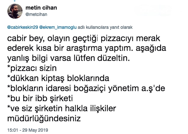 Rabia Naz olayının tüm detaylarını takip eden ve kendi başına kamuoyu yaratan gazeteci Metin Cihan, Cabir Keskin'e ilginç detaylar içeren bir cevap yazdı.