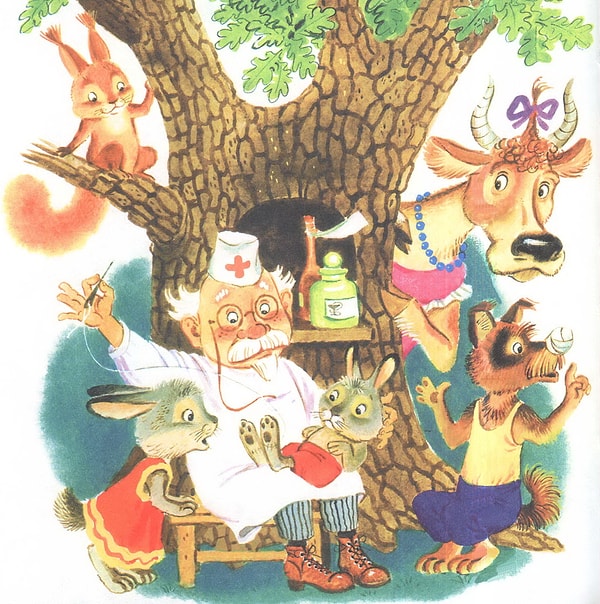 7. Что пришил зайчику доктор Айболит?