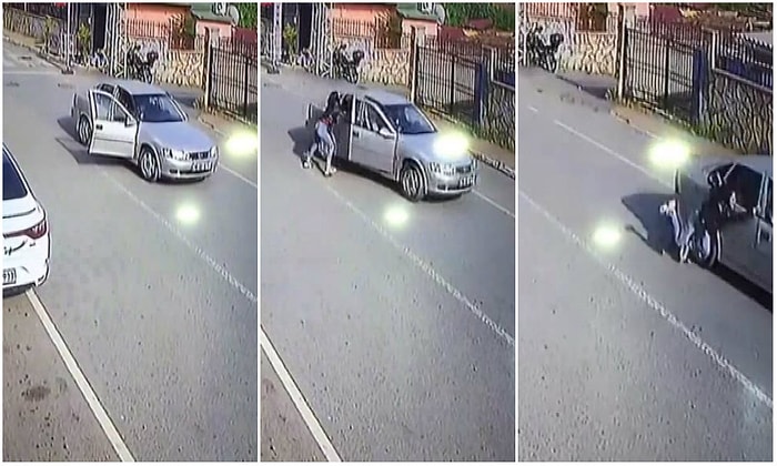 Kadına Yönelik Şiddet Kamerada: Yumruklandı, Otomobilden Atıldı ve Metrelerce Sürüklendi
