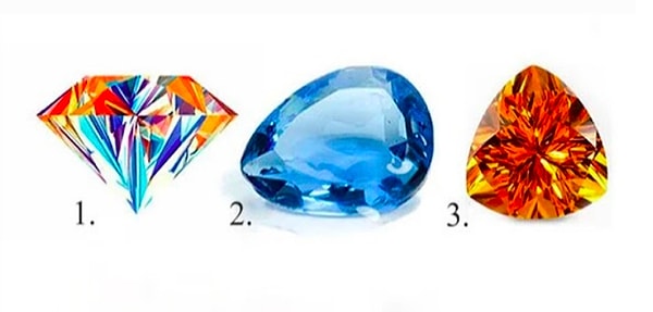 1. Какой из трёх драгоценных камней вы выбираете?