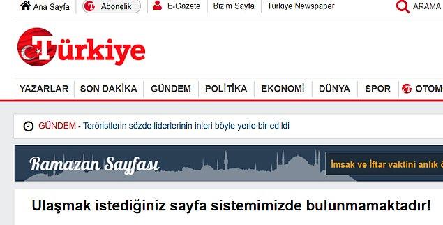 Türkiye gazetesi, Cem Küçük’ün Ahmet Hakan’a hakaret ettiği yazısını sitesinden kaldırdı.