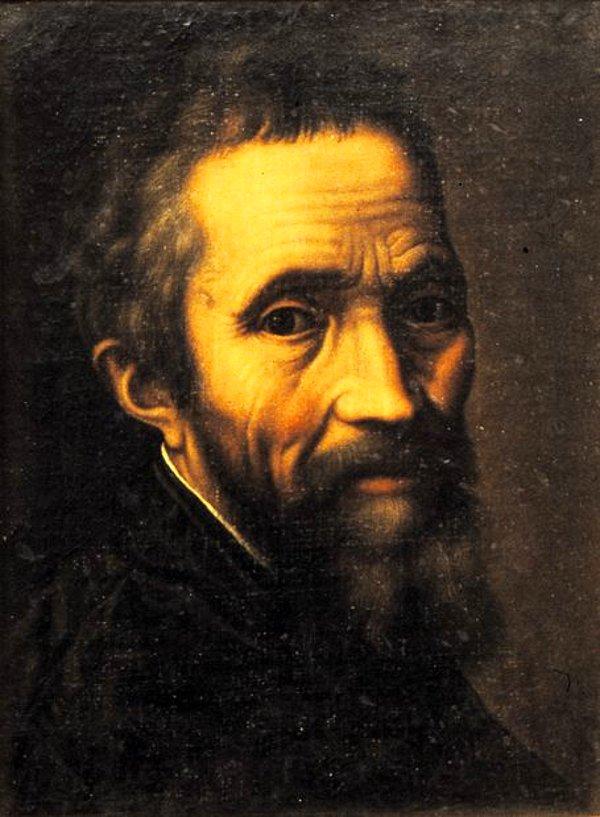 4. Michelangelo Buonarrotti'nin Marcello Venusti tarafından yapılan portresi.