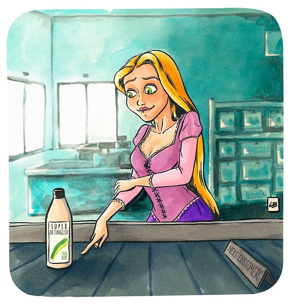 17. Рапунцель и кондиционер для волос