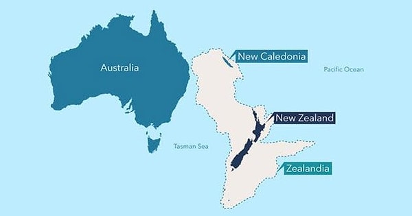 4. Новая Зеландия лежит на отдельном континенте