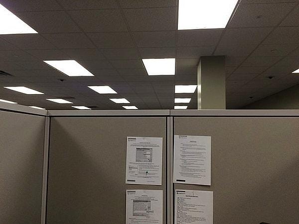 Hâlâ pes etmedin! Bu ofisin aydınlatmaları biraz sinir bozuyor sanki?