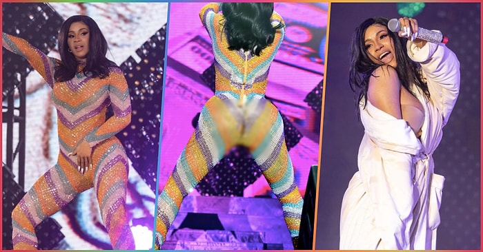 Ayaklarının Şişliği Bile Durduramadı! Cardi B Sahnede Yapmak İstediği Twerk'ü Biraz Abartınca Kostümü Yırtıldı