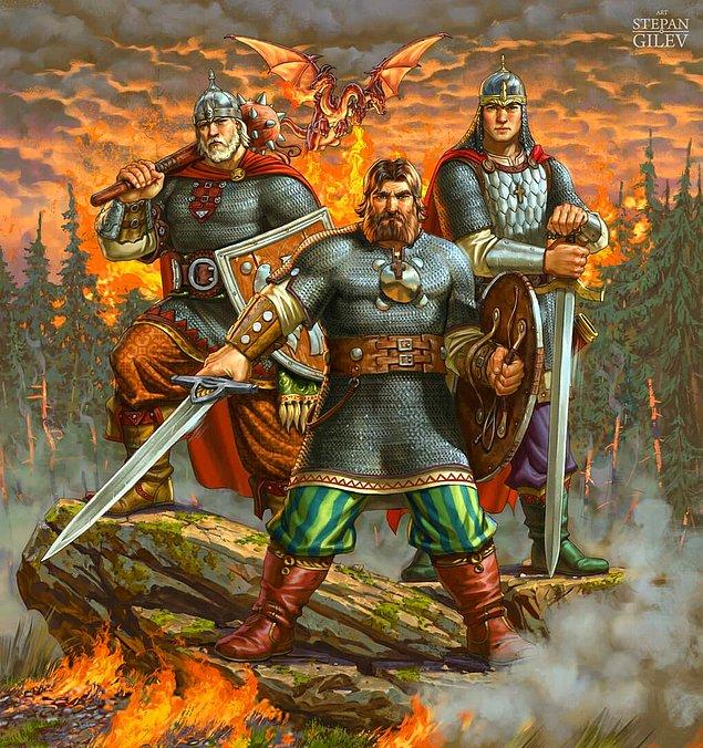 Это по-нашему: Русские богатыри в брутальных образах от барнаульского художника