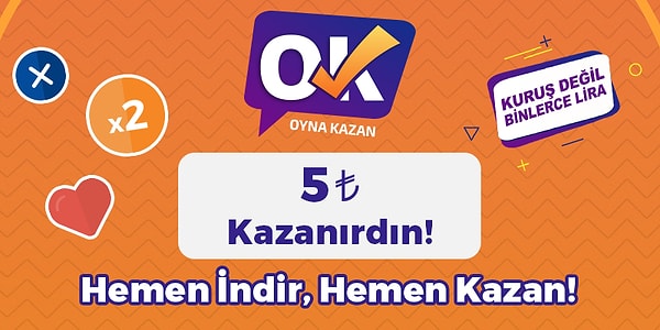 13. 5 TL kazanırdın!