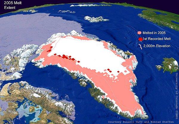 Öncelikle geçtiğimiz haftanın sadece bir günü içerisinde Grönland'da 1 milyar tondan fazla buzulun tamamen eridiğini söyleyerek başlayalım.