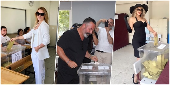 Yine Yeniden Sandık Başındalar! Oy Vermeye Giderek Vatandaşlık Görevini Yerine Getiren Ünlülerden Renkli Görüntüler