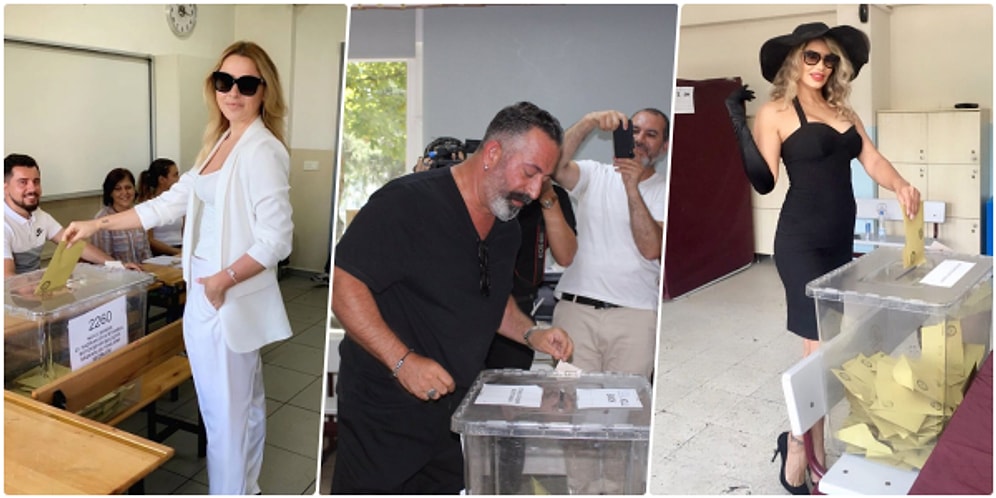 Yine Yeniden Sandık Başındalar! Oy Vermeye Giderek Vatandaşlık Görevini Yerine Getiren Ünlülerden Renkli Görüntüler