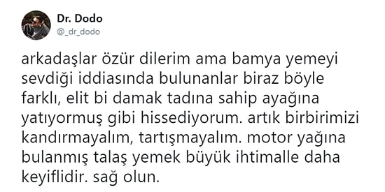 Yepyeni Bir Tartışma: Ülkecek Şimdi de Bamyayı Sevenler ve Sevmeyenler Olarak İkiye Ayrıldık!