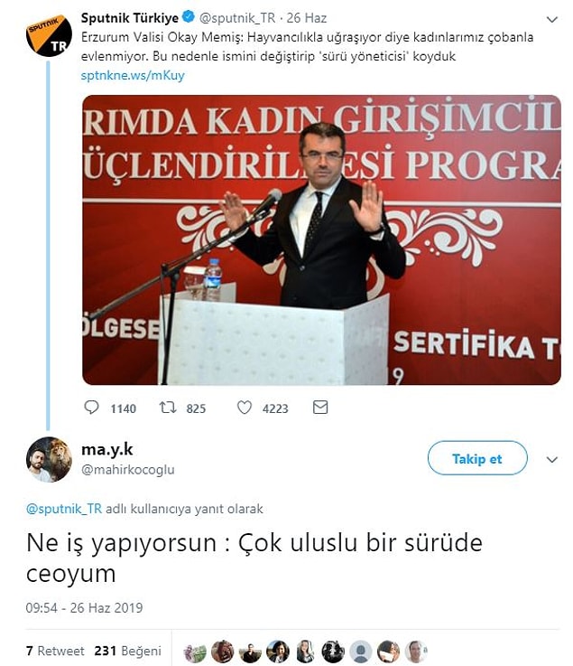 15. Yöneticiyim diyorum kızım ya... :)