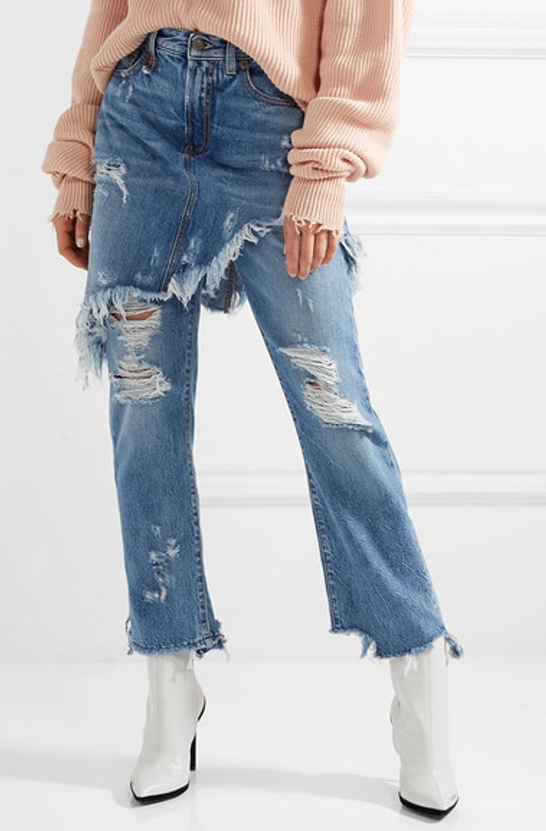 12. Не можете выбрать, что надеть, джинсы или юбку? Тогда этот тренд точно для вас!