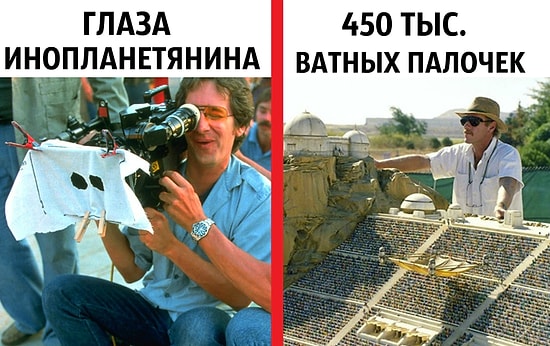 25 фото за кадром, которые покажут вам, как раньше снимали кино без всяких спецэффектов