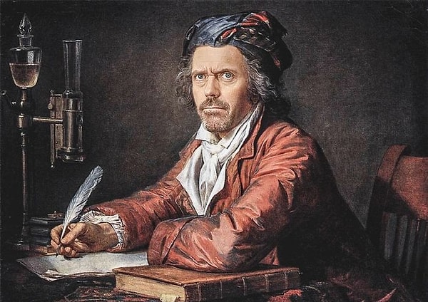 3. Хью Лори на портрете доктора Альфонса Леруа (Жак-Луи Давид)