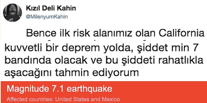 Yaptığı Kehanetlerle Amerika'daki Depremi Bilen Gizemli Twitter Hesabı