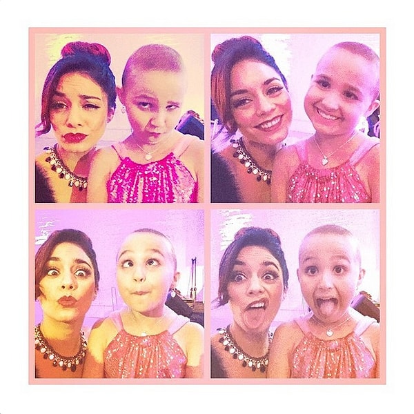 8. Ванесса Хадженс - еще одна мировая знаменитость, исполнившая желание больного ребенка.