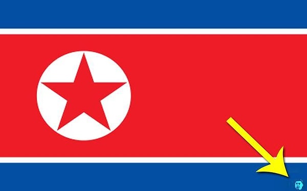 3. Правда или ложь то, что на флаге Северной Кореи можно разглядеть маленькое изображение Ким Ир Сена (первого президента КНДР), если держать его напротив солнца?