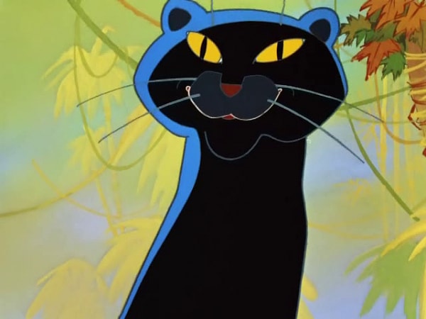 12. А черную пантеру-подругу Маугли?