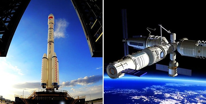 Çin'in Daha Önce İki Astronota da Ev Sahipliği Yapan 8.5 Tonluk Uzay İstasyonu, 19 Temmuz'da Dünya'ya Düşecek