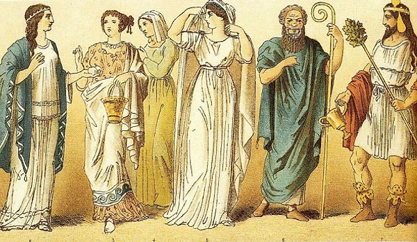 4. Какую одежду носило большинство людей в Древней Греции?