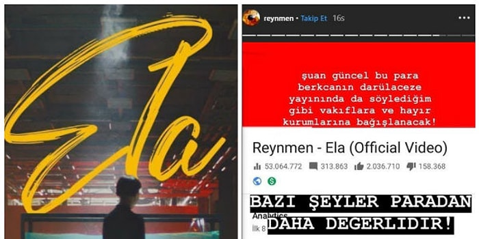 Helal Olsun! Reynmen Ela Şarkısından Kazandığı Dudak Uçuklatan Parayı Vakıflara ve Hayır Kurumlarına Bağışlayacak