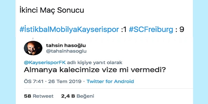 Kayserispor 60 Dakikada Tam 9 Gol Yiyince Twitter Mizaha Doydu