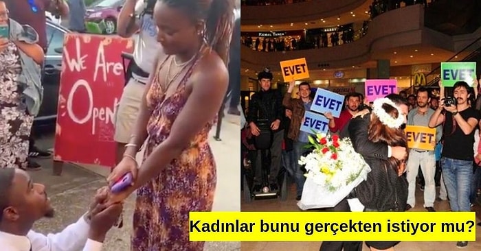 Kamusal Alanda Yapılan Sürpriz Evlilik Tekliflerinin Kadınları Baskı Altında Bıraktığı Düşüncesi Sosyal Medyada Tartışma Yarattı!