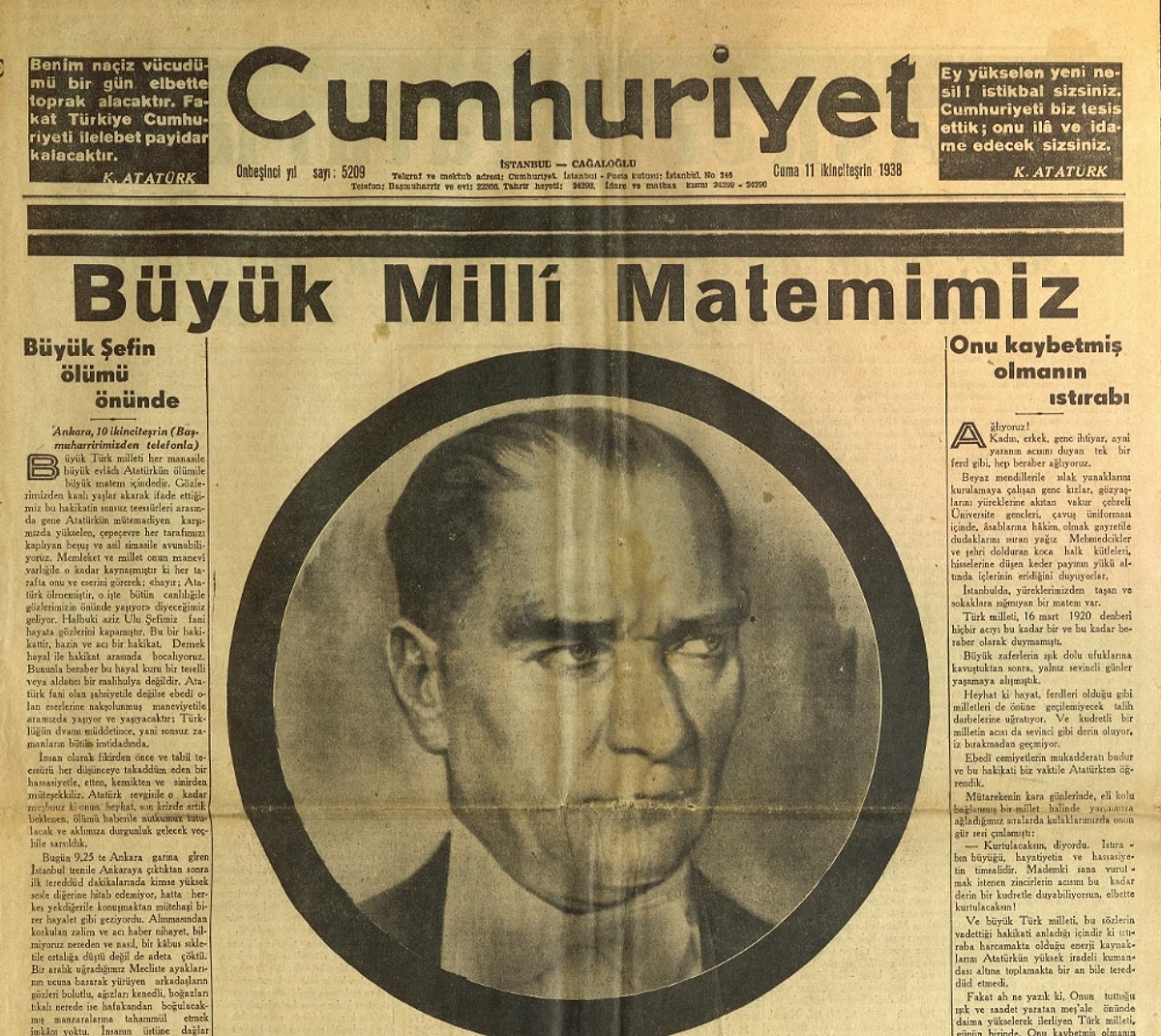 Mustafa Kemal Atat�rk��n Cenazesinde G�kten Ya�an D��melerin Hik�yesi