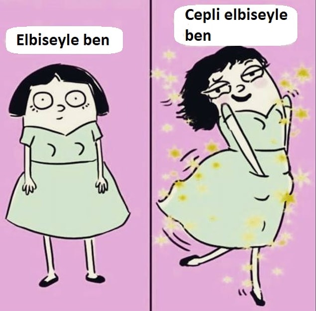 Cepli elbiseyi sanıyoruz ki bütün kadınlar çok seviyor.