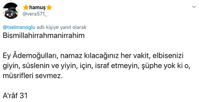 Ayet paylaşanlar da oldu...