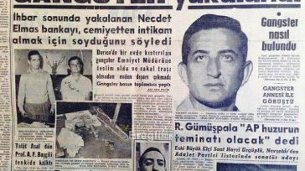1961 - Türkiye'de ilk kez bir banka soyuldu. Bankayı soyan Necdet Elmas 30 Ağustos'ta Darıca'da yakalandı.