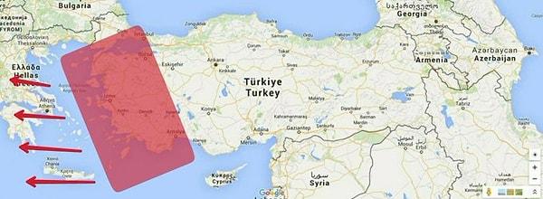 Ardından depremin merkez üssü olan Denizli'nin de içinde yer aldığı bir harita paylaşıldı.