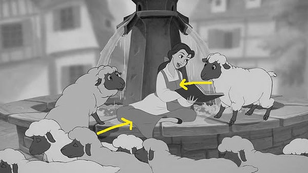 5. А припоминаете цвет платья Белль?